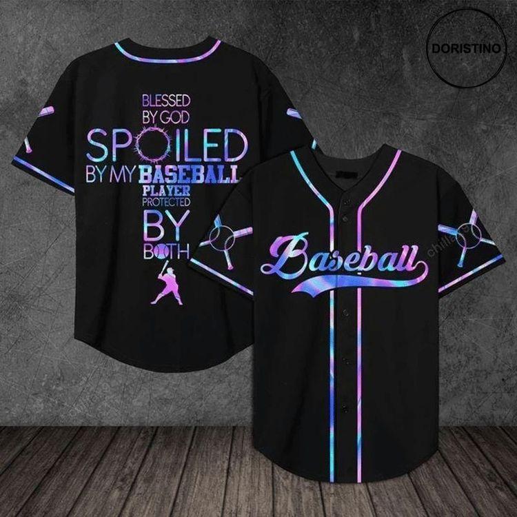 Blessed By God Neon 222 Gift For Lover Doristino Limited Edition Baseball Jersey