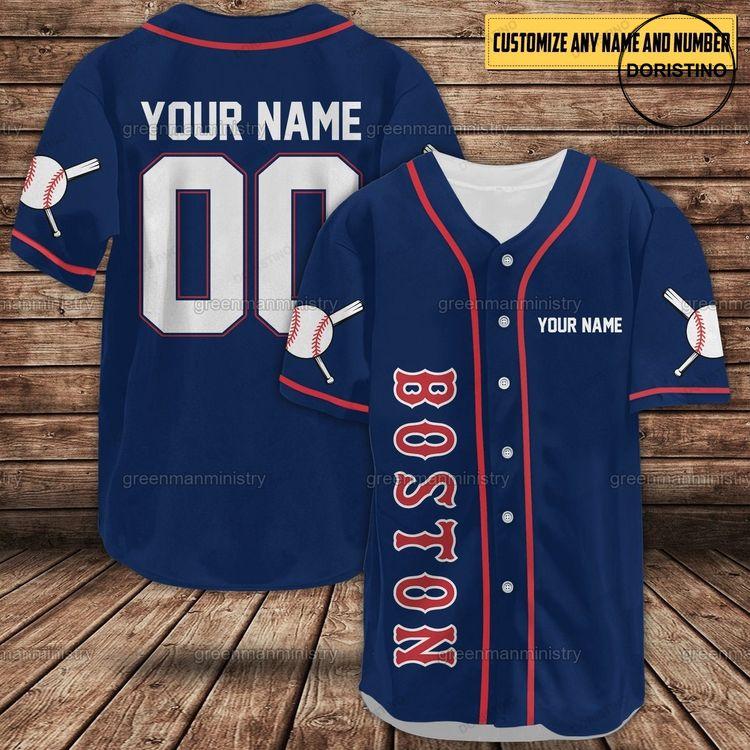 Boston Men Personalized Team Name And Number Doristino All Over Print Baseball Jersey