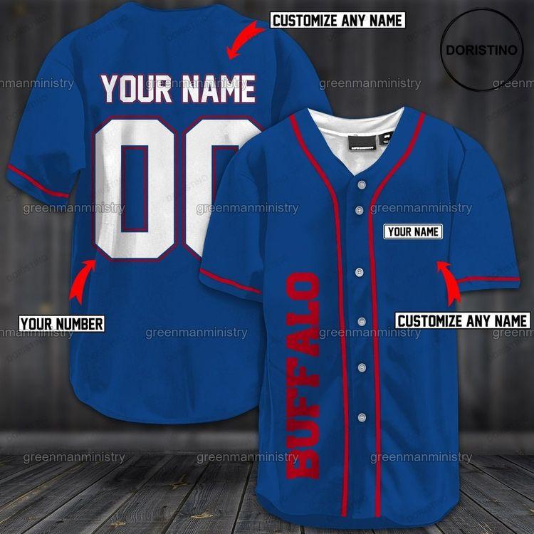 Buffalo Custom Name And Number Personalized Doristino All Over Print Baseball Jersey