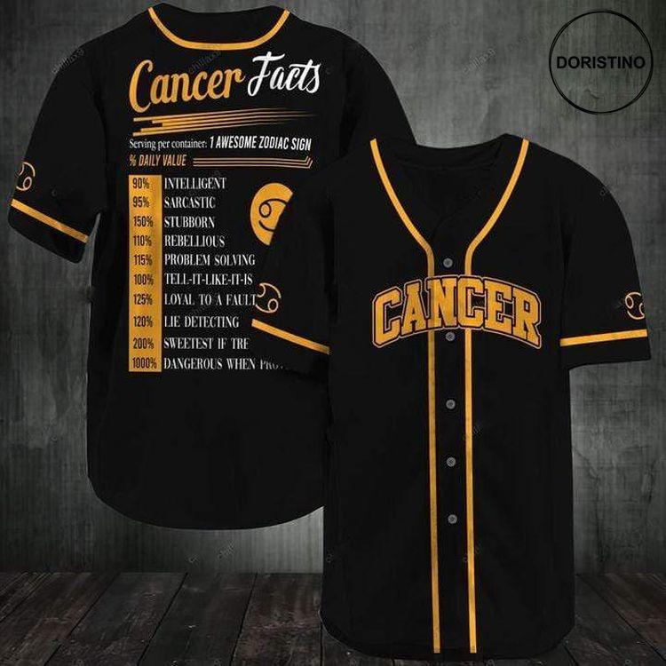 Cancer Zodiac Facts Personalized L Doristino All Over Print Baseball Jersey