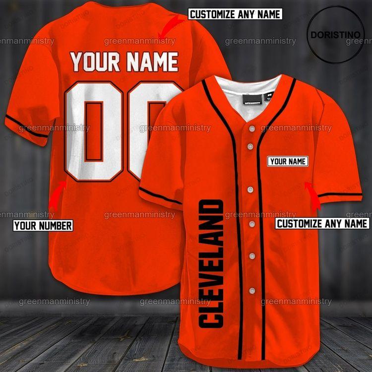 Cleveland Personalized Name And Number Sports Doristino Awesome Baseball Jersey