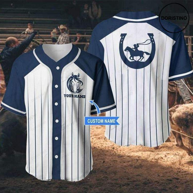 Cowboy Horse Custom Name 12345 Gift For Lover Doristino All Over Print Baseball Jersey