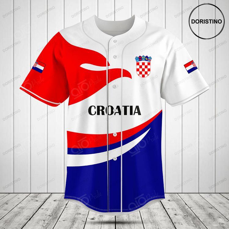 Croatia Flag Fire Doristino Limited Edition Baseball Jersey