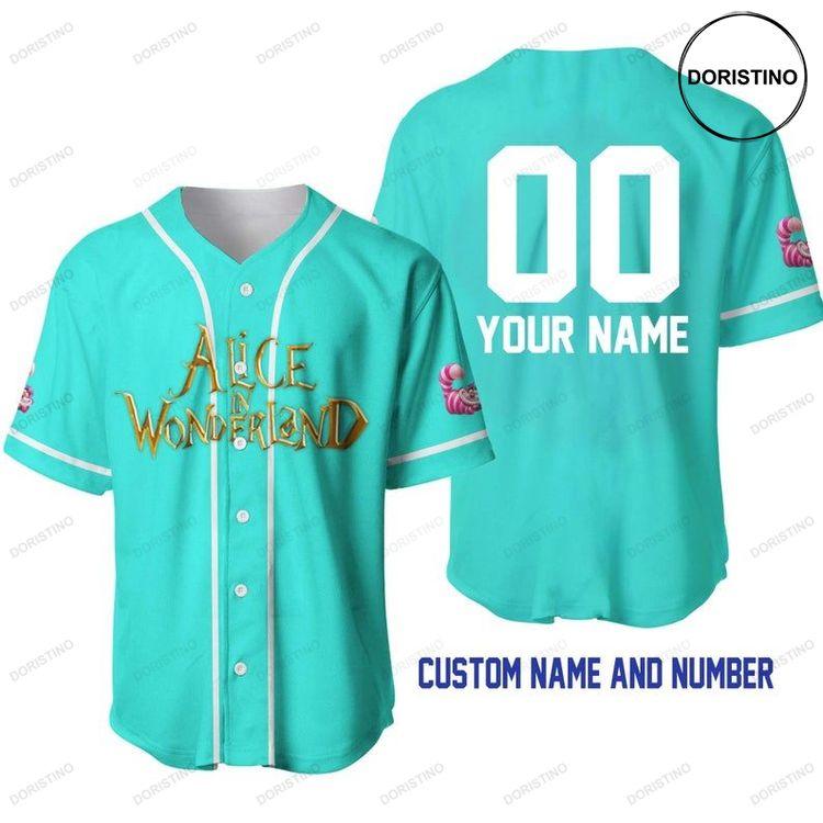 Custom Name Alice In Wonderland Disney 345 Gift For Lover Doristino Awesome Baseball Jersey
