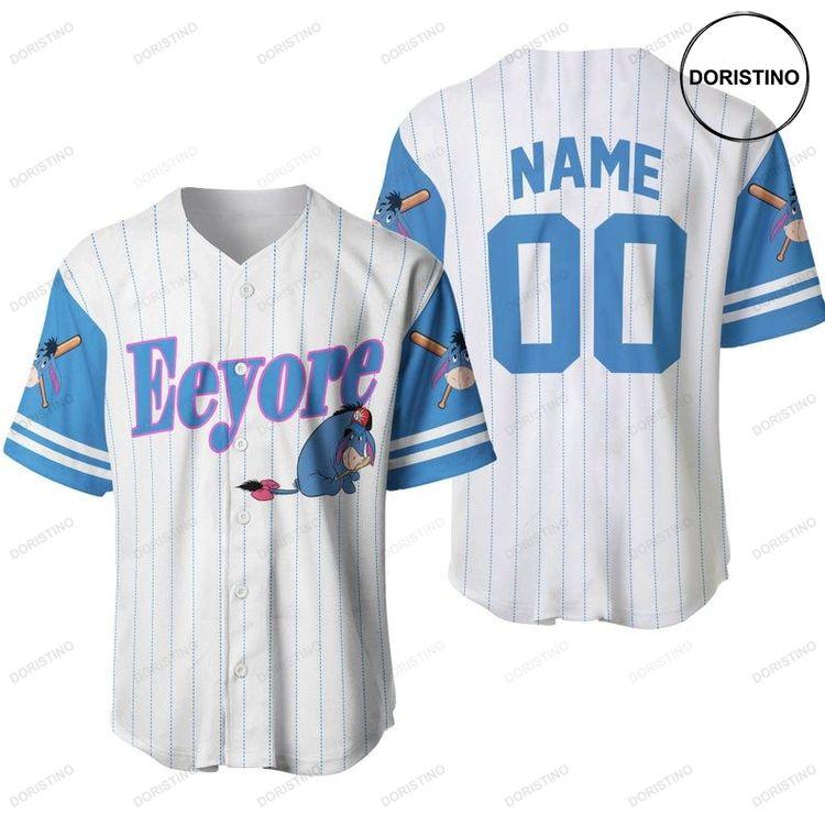 Custom Name Disney Eeyore Disney Character 333 Gift For Lover Doristino Awesome Baseball Jersey