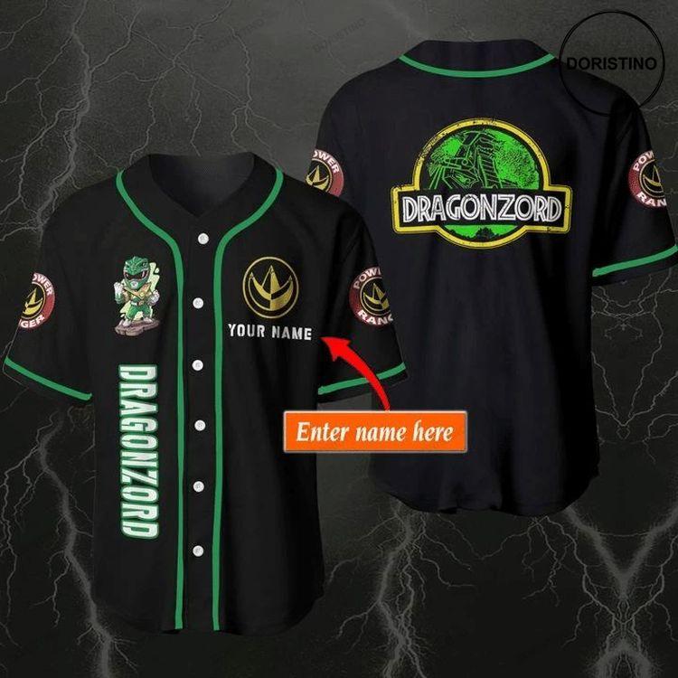 Custom Name Dragonzord Green Superman Gift For Lover Doristino Limited Edition Baseball Jersey
