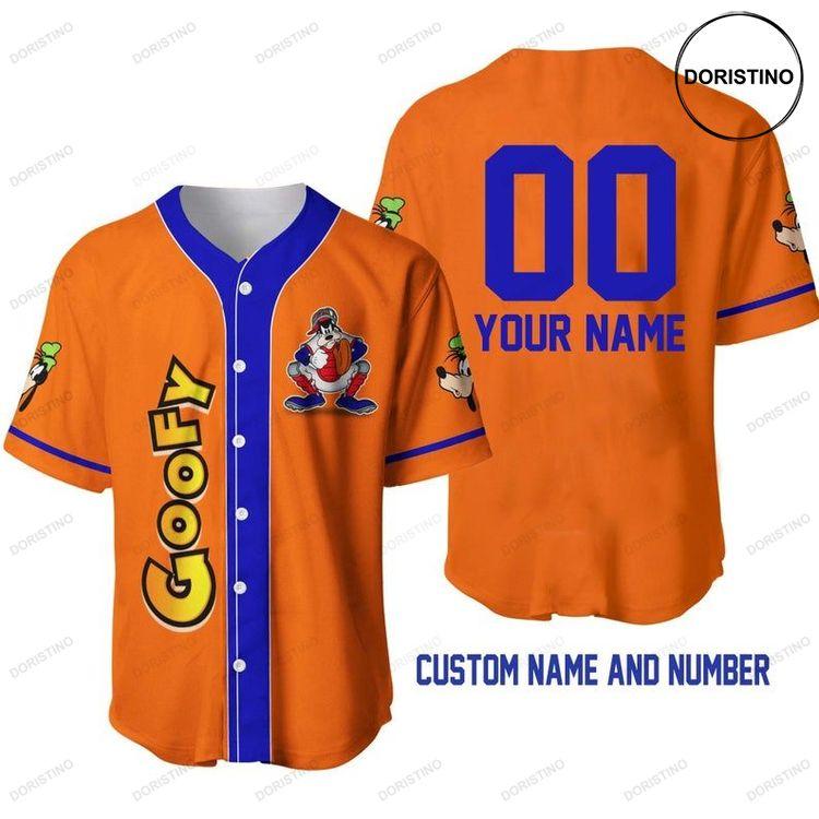 Custom Name Goofy Friend Disney 345 Gift For Lover Doristino All Over Print Baseball Jersey