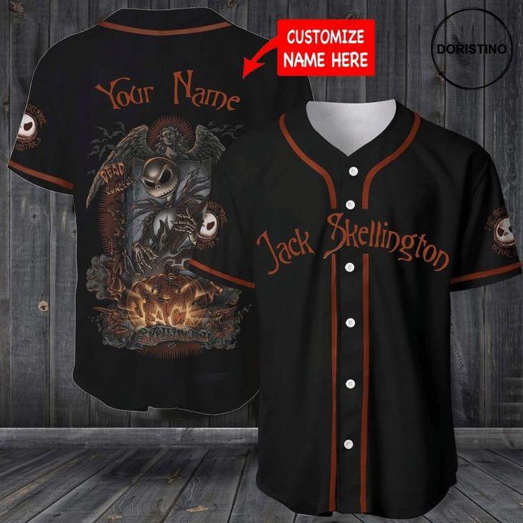 Custom Name Jackl Skellington Dead 222 Gift For Lover Doristino Awesome Baseball Jersey