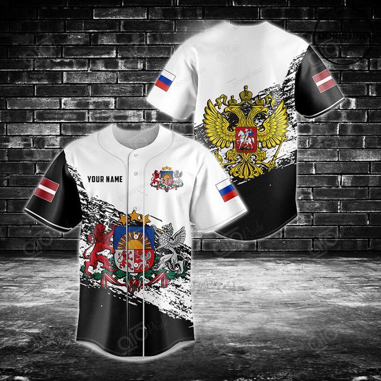Custom Name Latvia - Russia Doristino Limited Edition Baseball Jersey