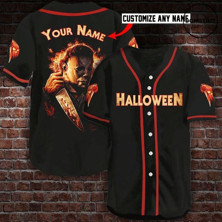 Custom Name Michael Myers Horror Halloween Gift For Lover Doristino Awesome Baseball Jersey
