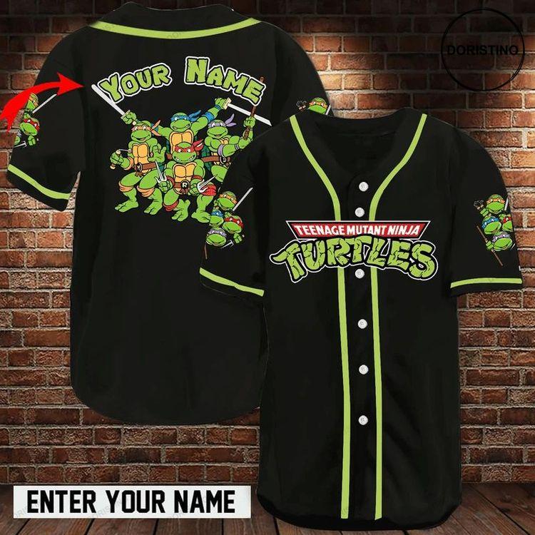 Custom Name Teenage Mutant Ninja Turtles 487 Gift For Lover Doristino All Over Print Baseball Jersey