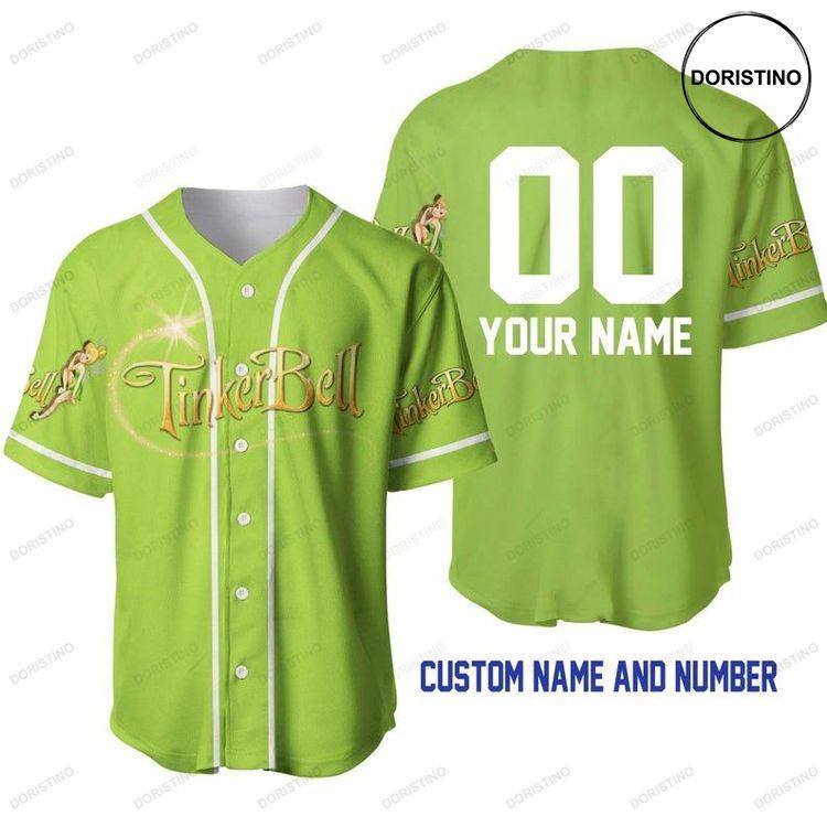 Custom Name Tinker Bell Disney 345 Gift For Lover Doristino Awesome Baseball Jersey