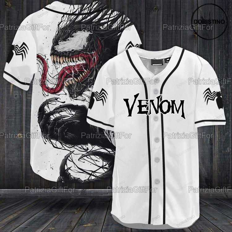 Halloween Venom Horror Prin Doristino Awesome Baseball Jersey