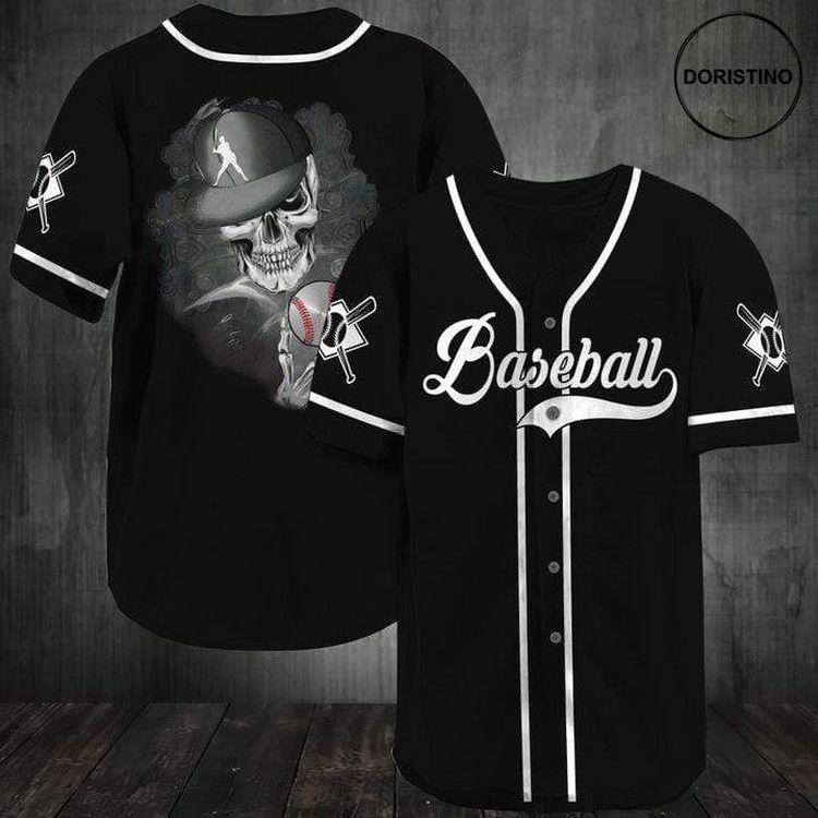 Skull Player Personalized Kv Doristino Awesome Baseball Jersey