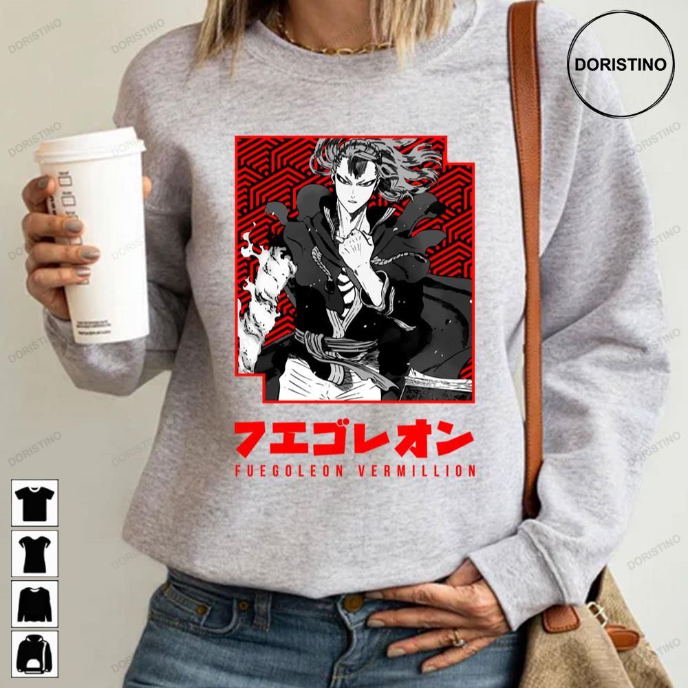 Fuegoleon Vermillion Black Clover Manga Panel Art Limited Edition T-shirts