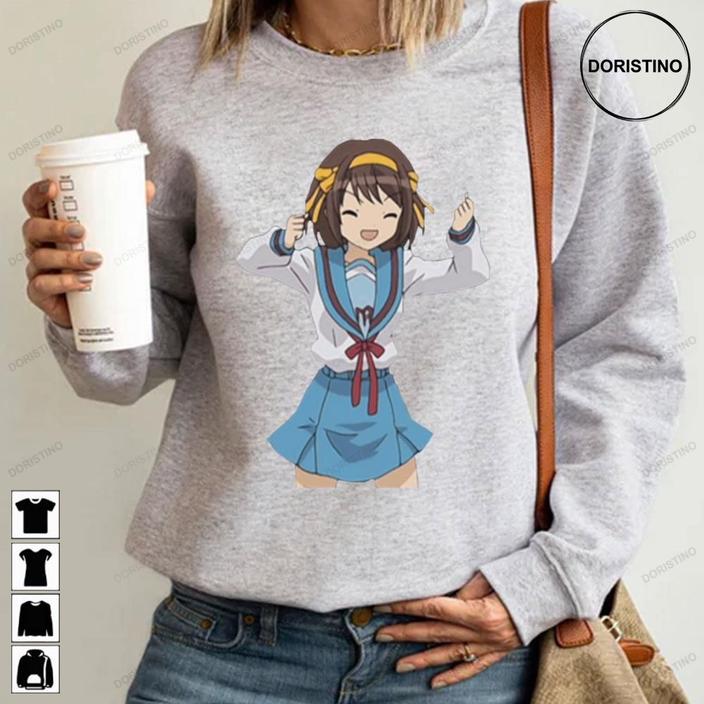 Funny Cute Girl Haruhi Suzumiya Wallpaper Anime Awesome Shirts
