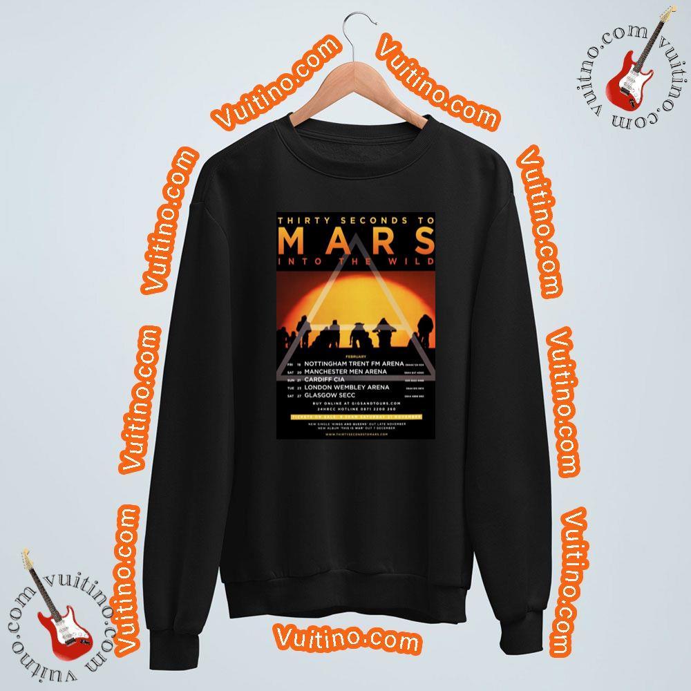 Art 30 Seconds To Mars Into The Wild 2010 Uk Tour Apparel