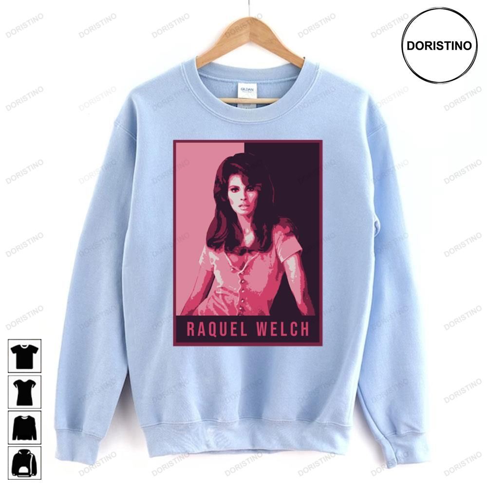 Pink Illustration Pop Raquel Welch Awesome Shirts