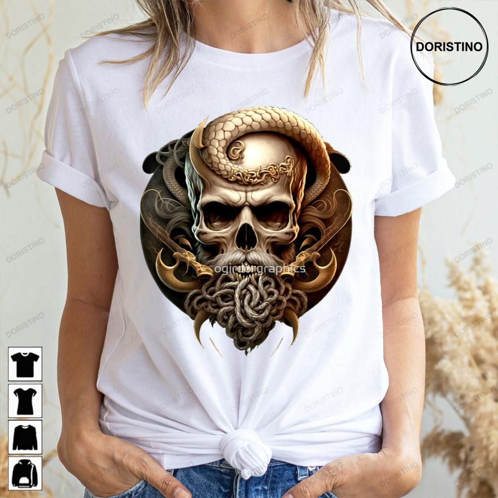 Skull Beard Gold Snake Dark Pirate Emperor Serpent Sinister Color Limited Edition T-shirts