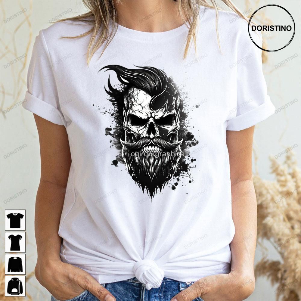 Skull With Beard Splash Limited Edition T-shirts