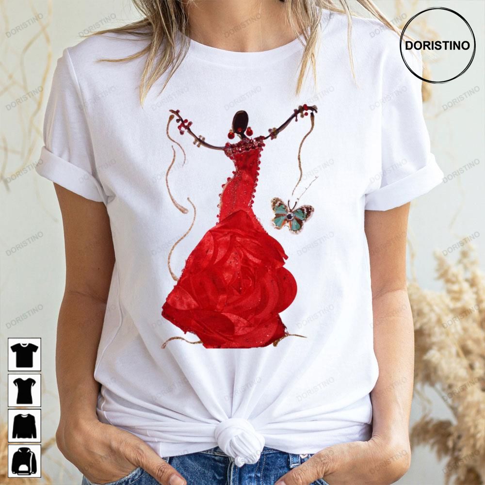 Lady In Red Scoop Awesome Shirts
