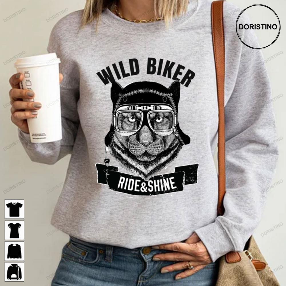 Black Panther Wild Biker Ride And Shine Awesome Shirts