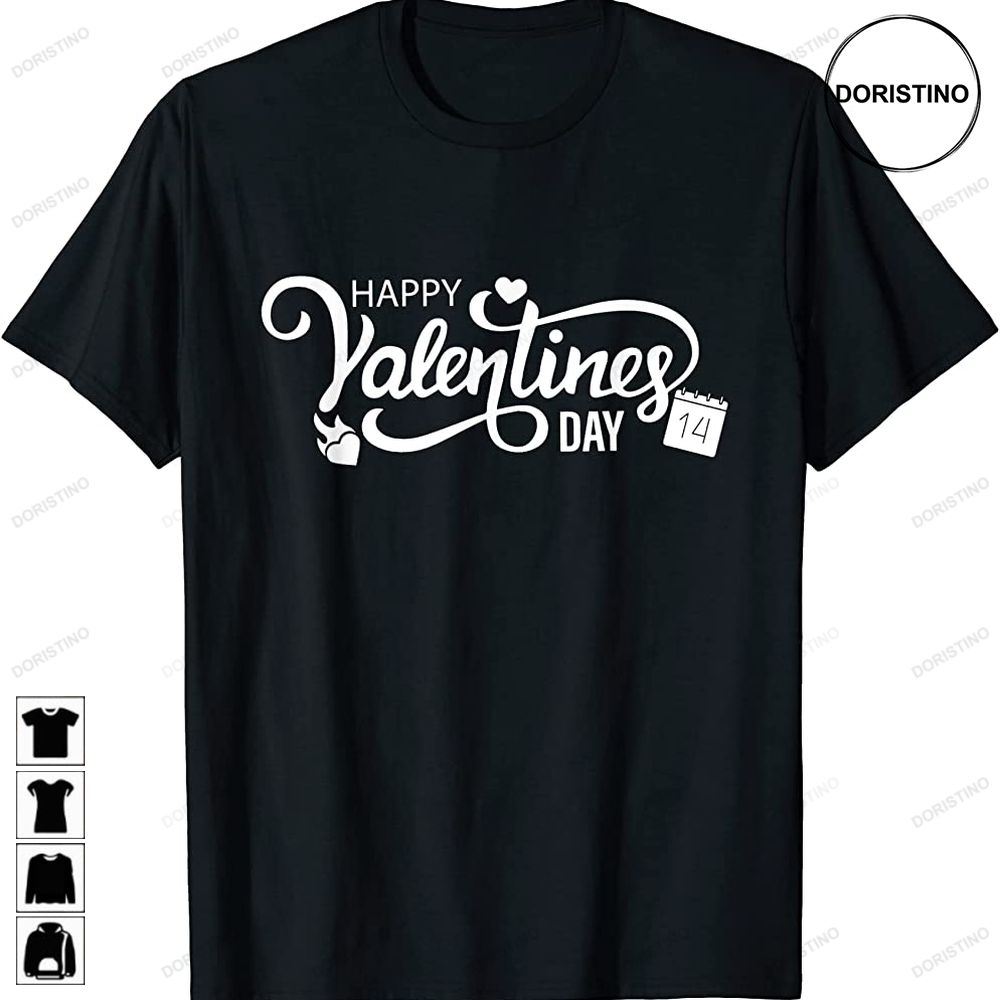 2023 Happy Valentines Day Heart For Couple Women Men Gift Awesome Shirts