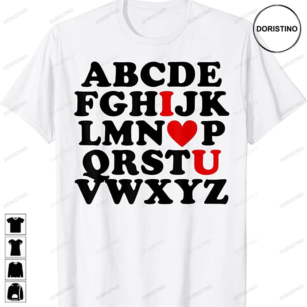 Abc Alphabet I Love You English Teacher Valentines Day Awesome Shirts