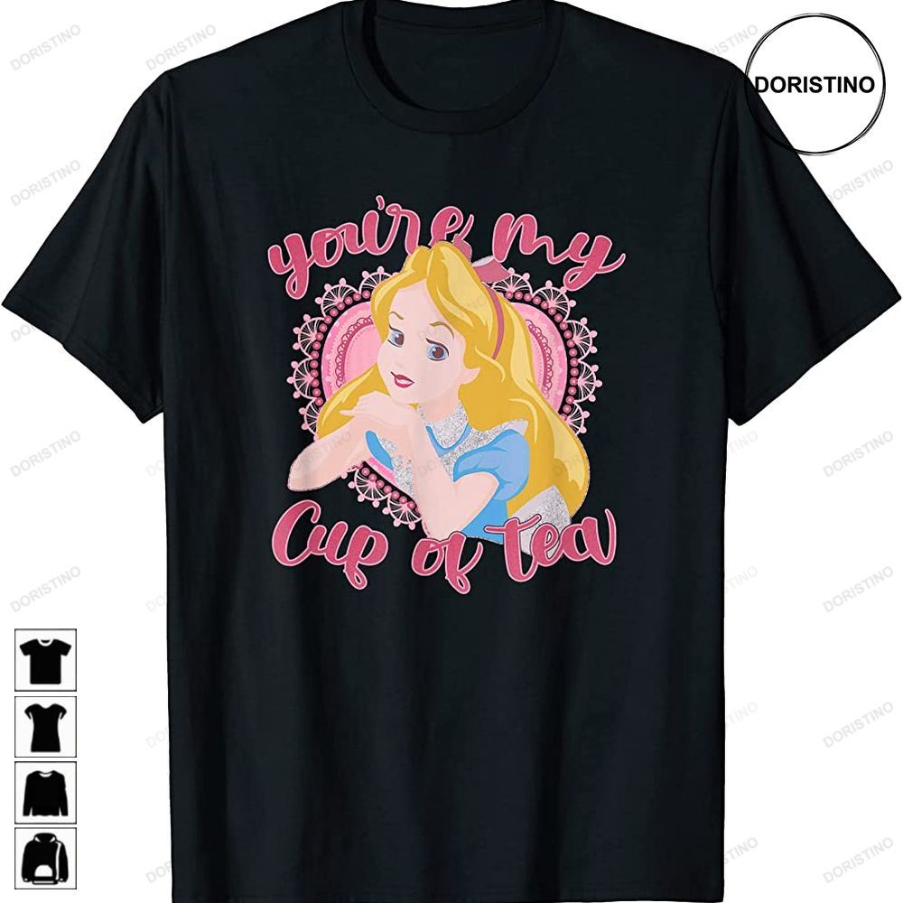 Alice In Wonderland Alice Valentines Day Cup Of Tea Limited Edition T-shirts