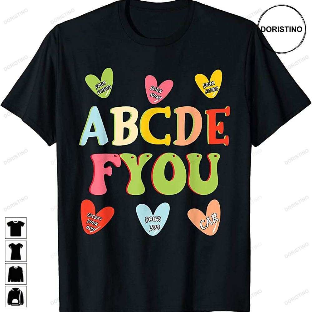 Alphabet Abcdfu Funny Esl Teacher Women Mom Anti Valentines Awesome Shirts