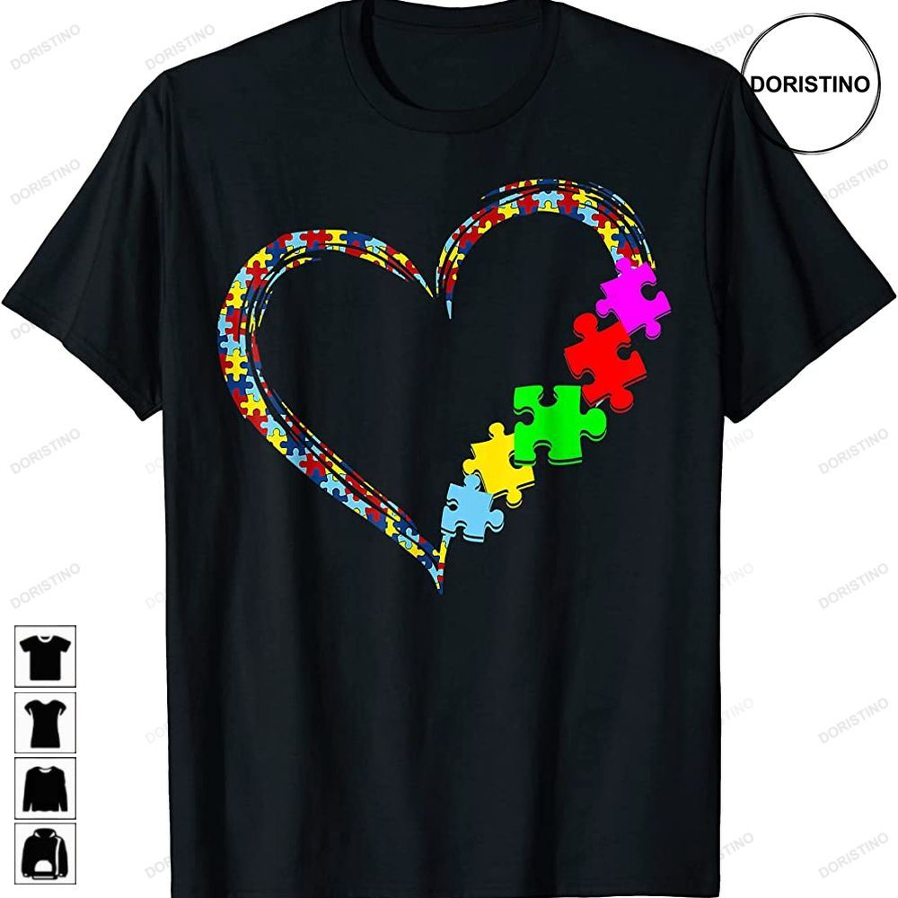 Autism Awareness Love Heart Puzzle Piece Valentines Day Limited Edition T-shirts