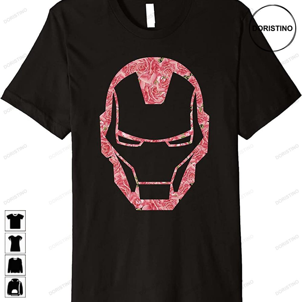 Avengers Classic Valentines Day Iron Man Floral Fill Premium Limited Edition T-shirts