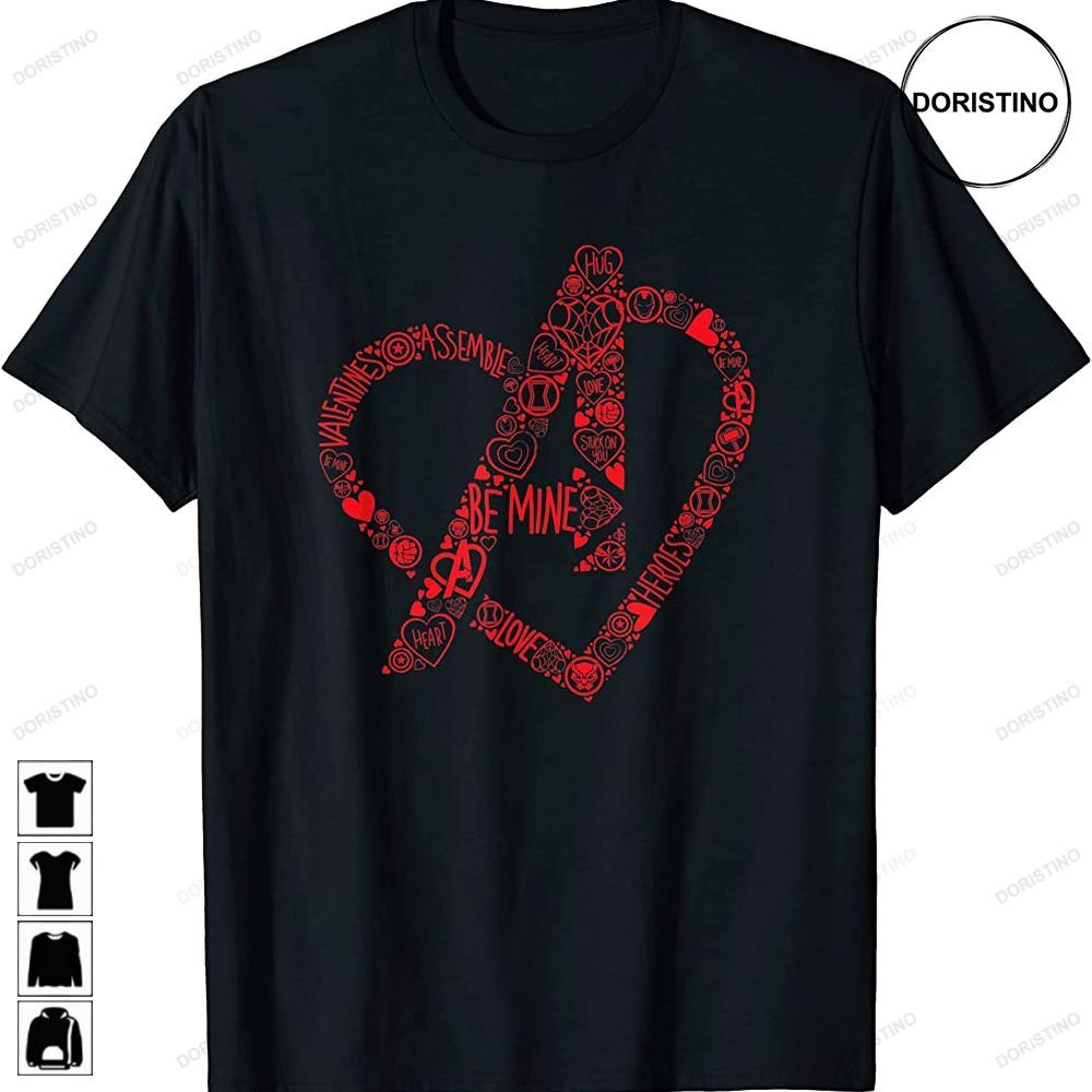 Avengers Valentines Day Heart Awesome Shirts