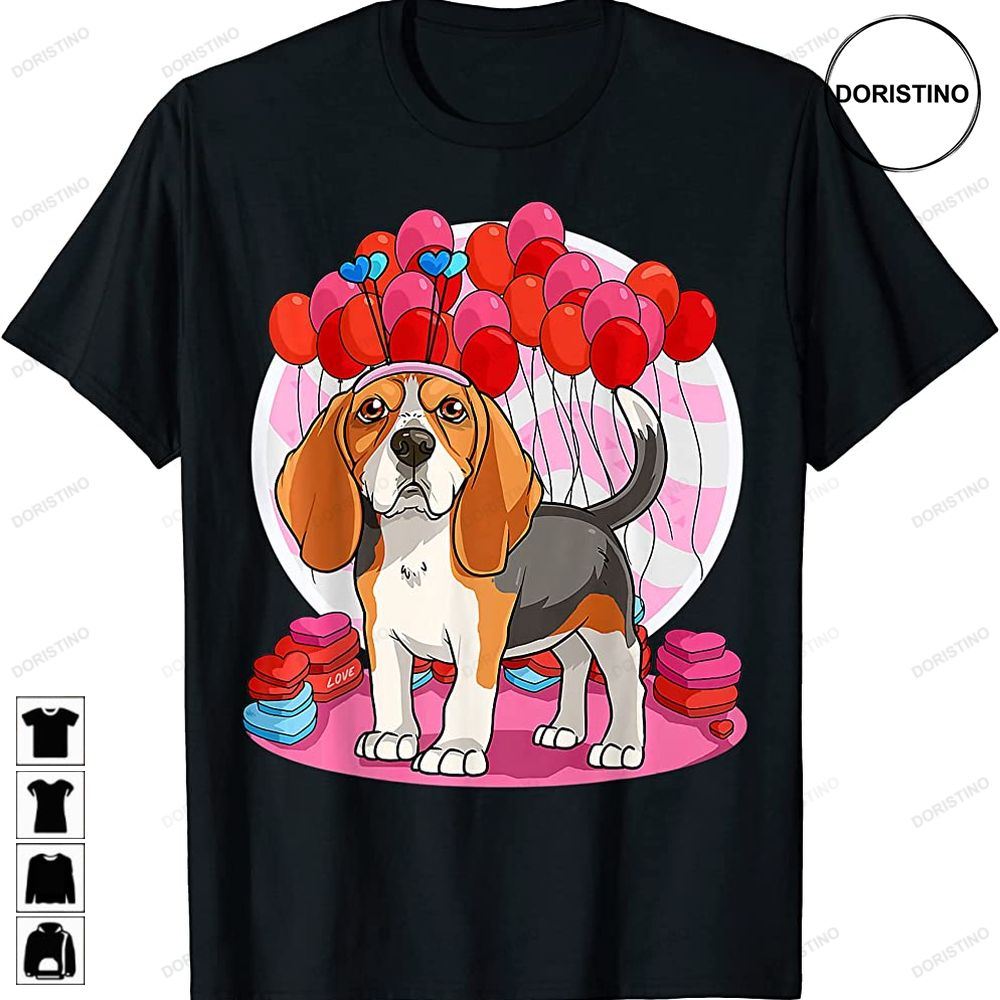 Beagle Dog Heart Valentine Day Cute Decor Awesome Shirts