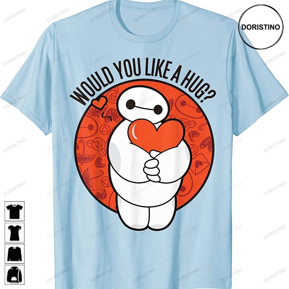 Big Hero 6 Baymax Hug Valentines Graphic Awesome Shirts