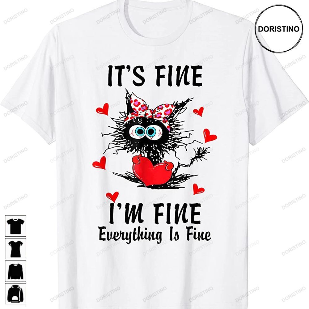 Black Cat Valentine Its Fine Im Fine Everything Is Fine Trending Style