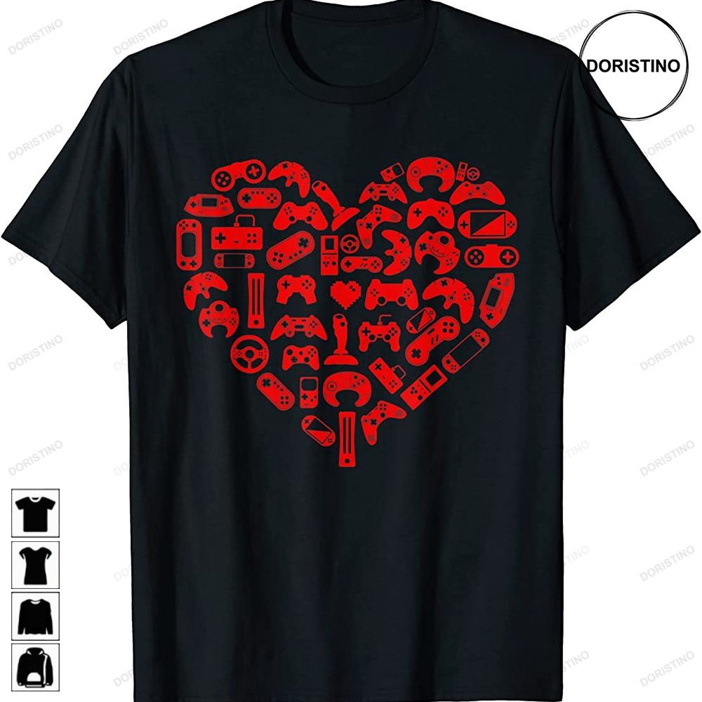 Boys Gamer Gifts Game Heart Valentines Day Lover Men Kids Limited Edition T-shirts