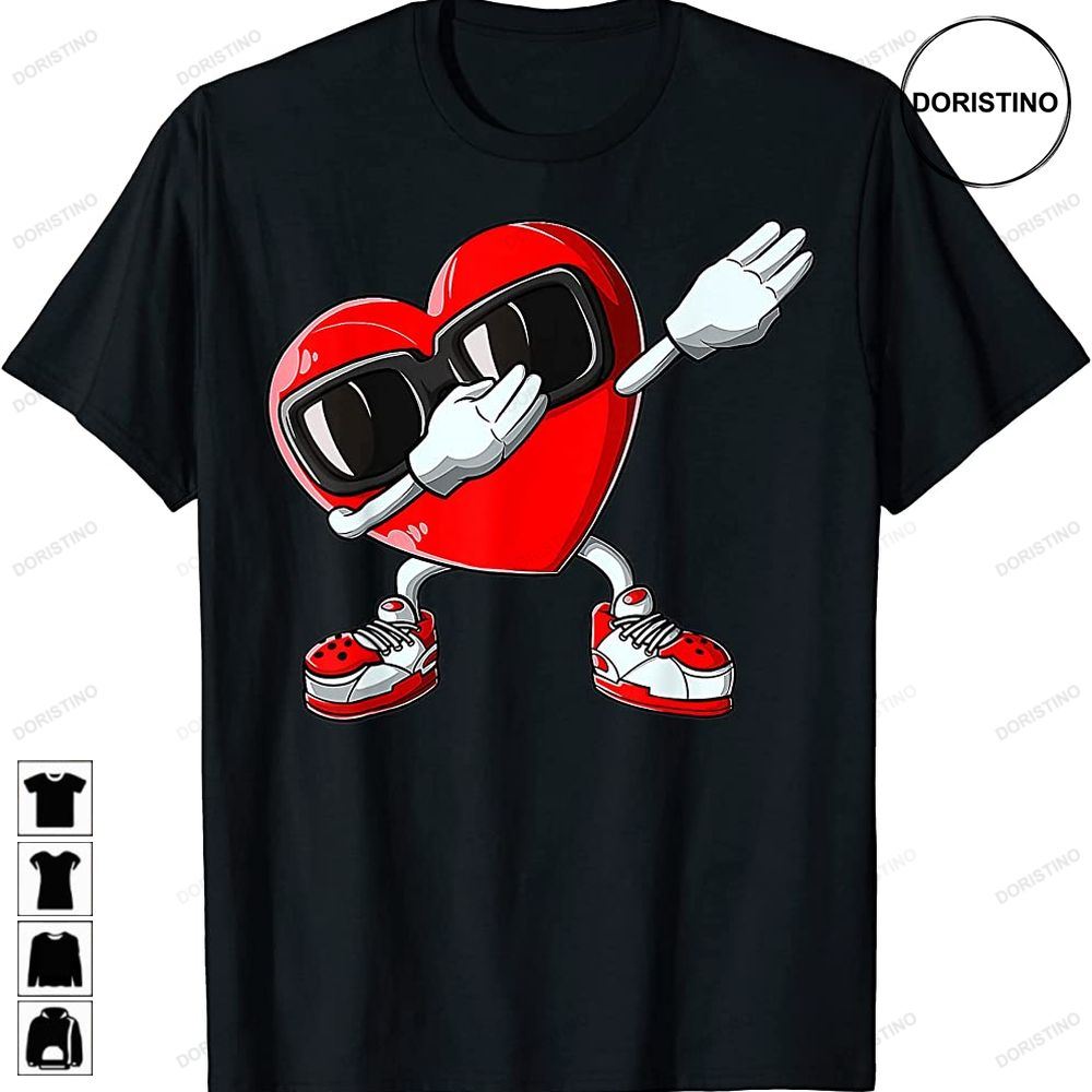 Boys Valentines Day Kids Dabbing Heart Love Dab Dance Gifts Limited Edition T-shirts