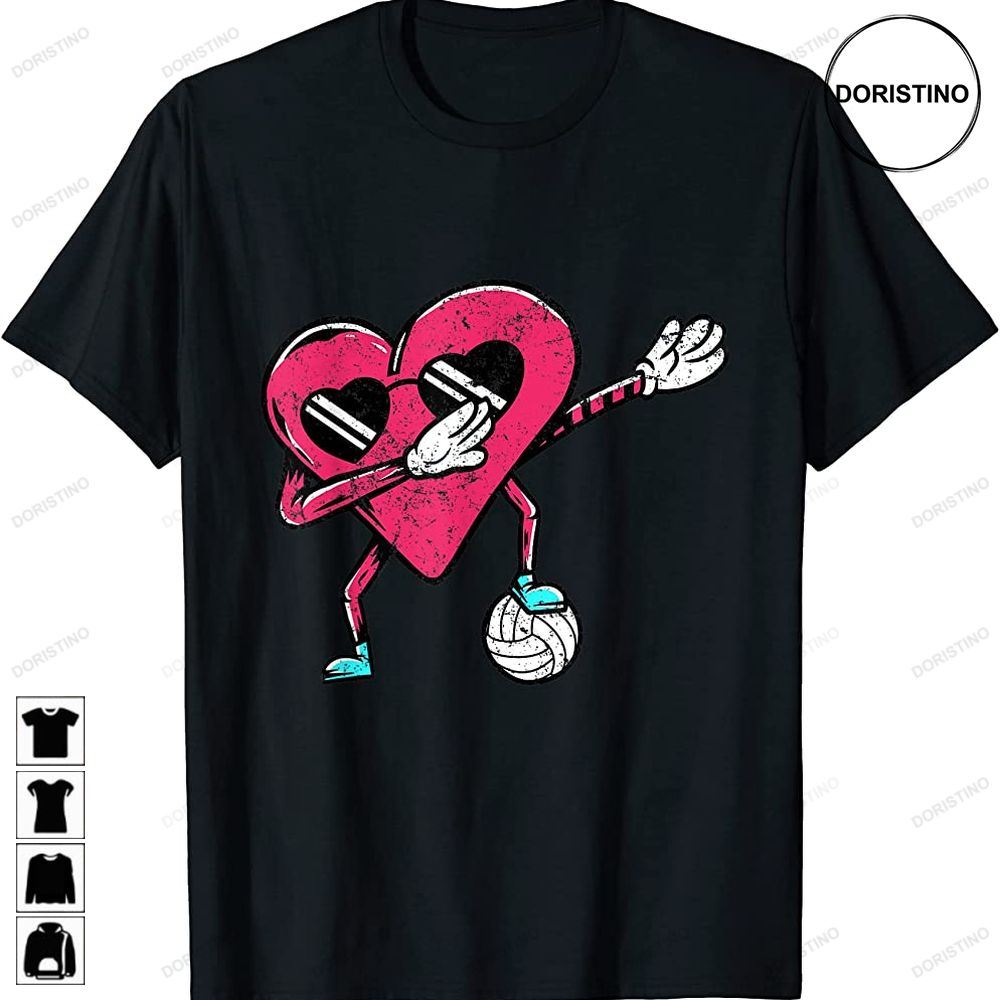 Boys Valentines Day Volleyball Heart Dab Dance Sunglasses Awesome Shirts
