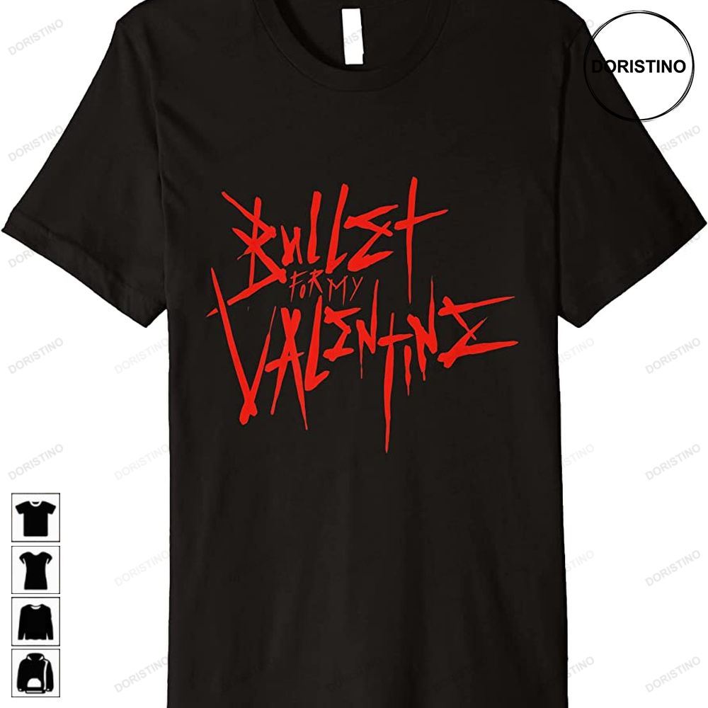 Bullet For My Valentine - Album Red Logo Front Back Premium Awesome Shirts