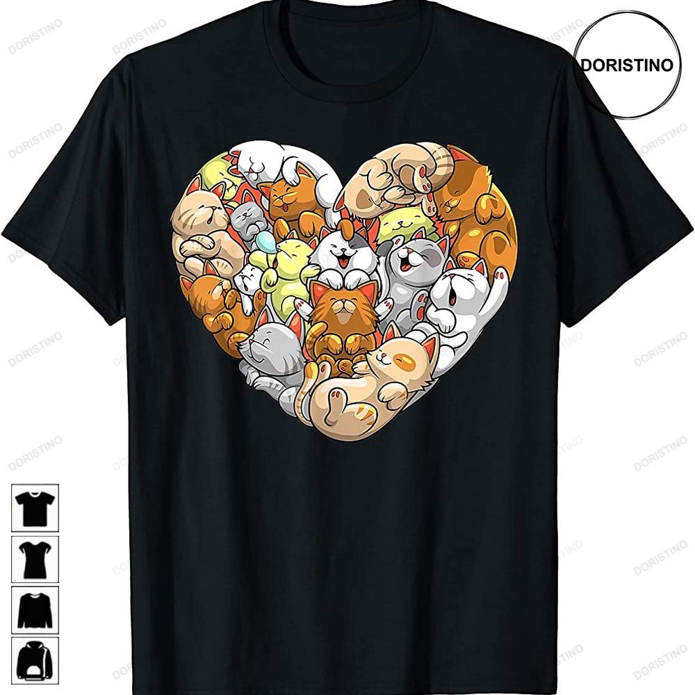 Cat For Men Women Heart Valentine Day Cat Lover Kitten Limited Edition T-shirts