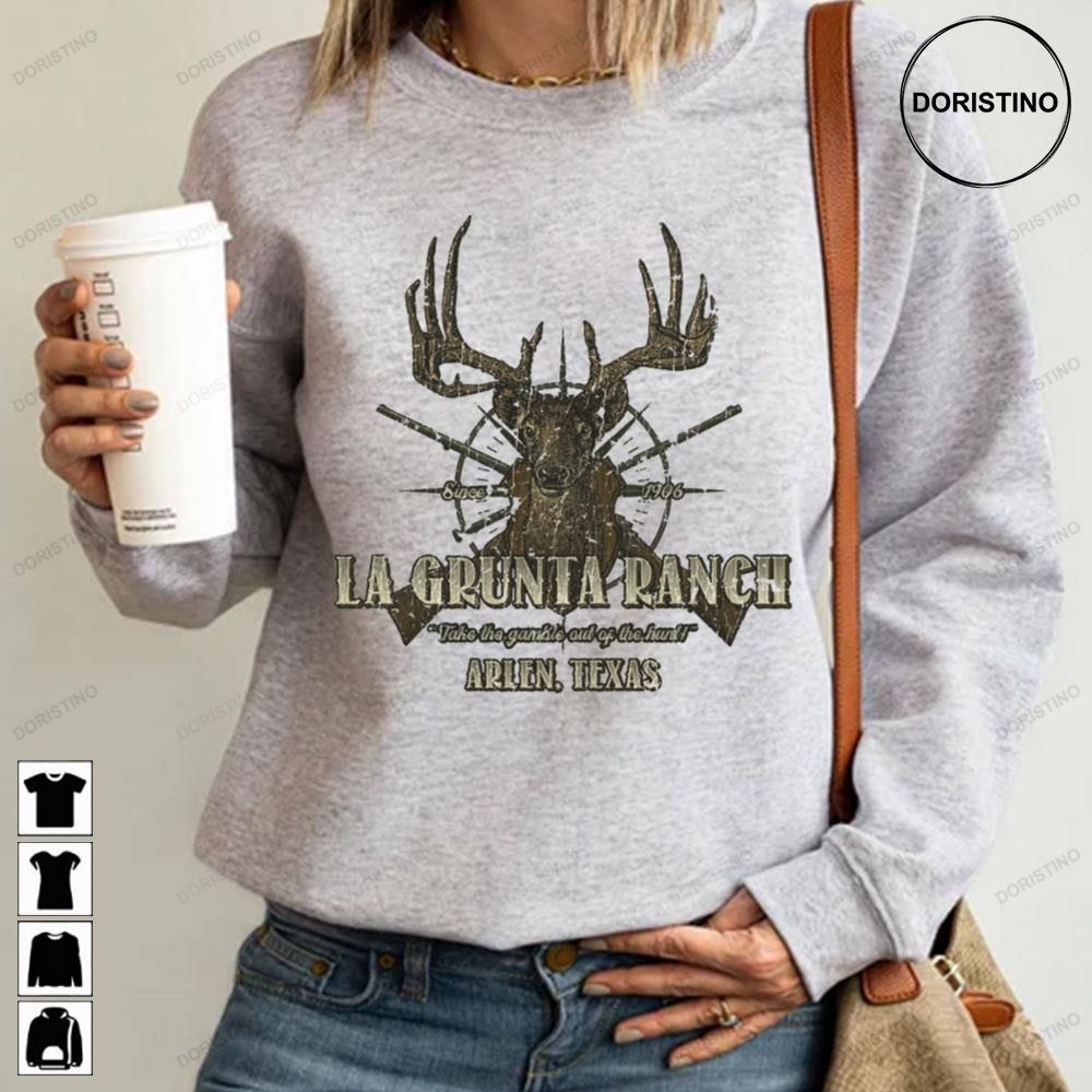 La Grunta Ranch The Deer King Funny Logo Art Trending Style