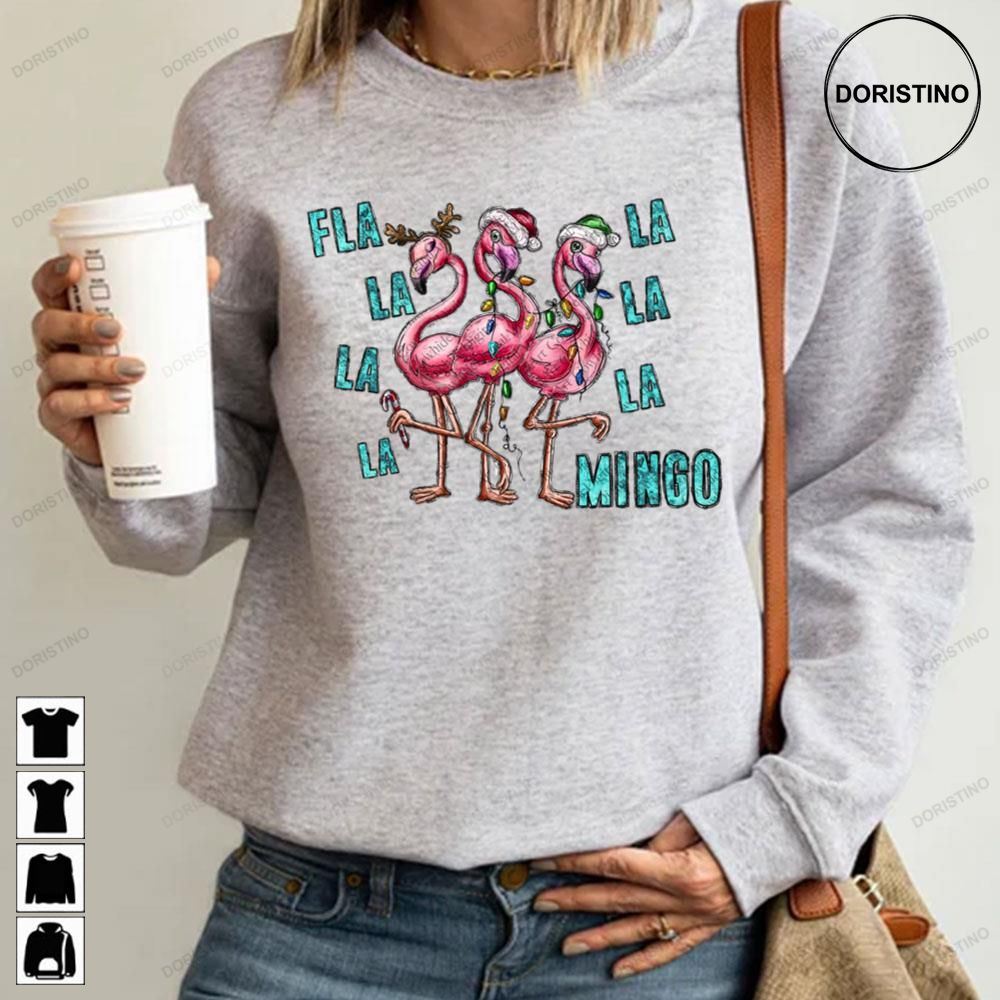 La La La Christmas Flamingo Awesome Shirts