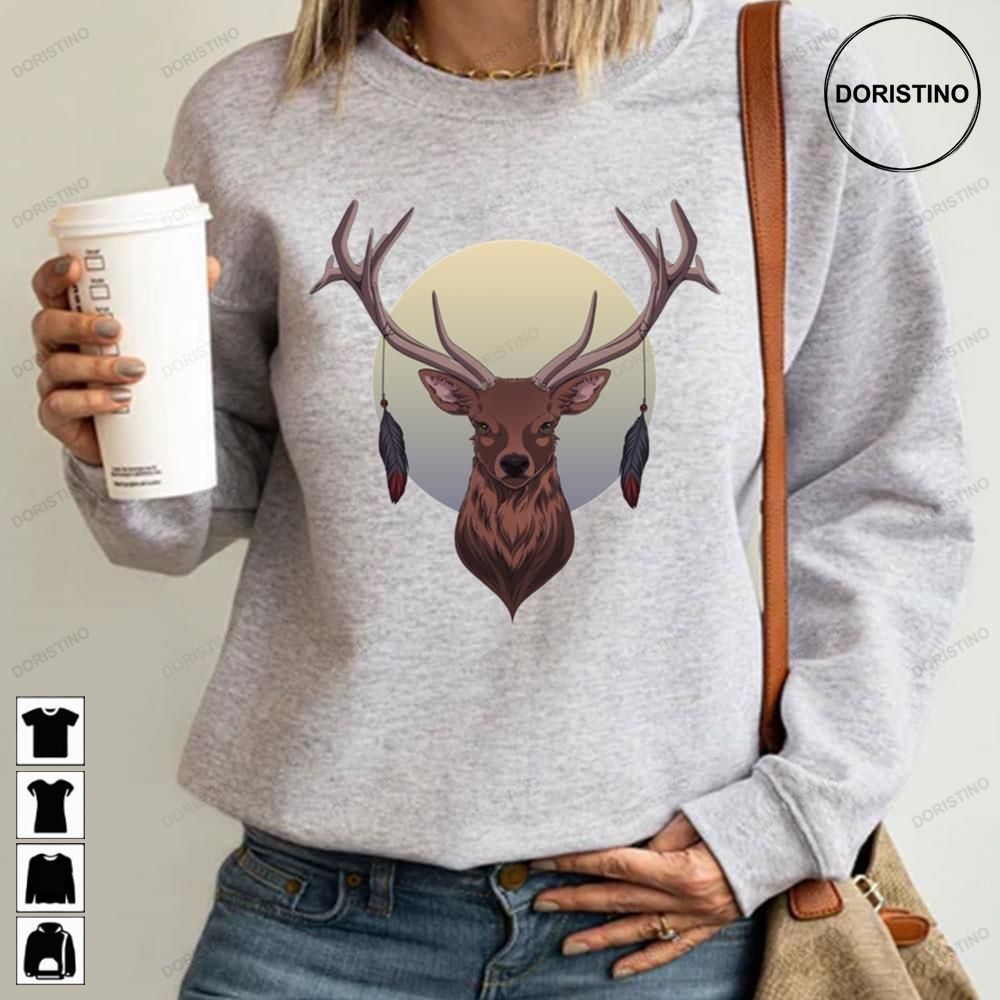 Logo King Of The Forest Deer Vintage Art Awesome Shirts