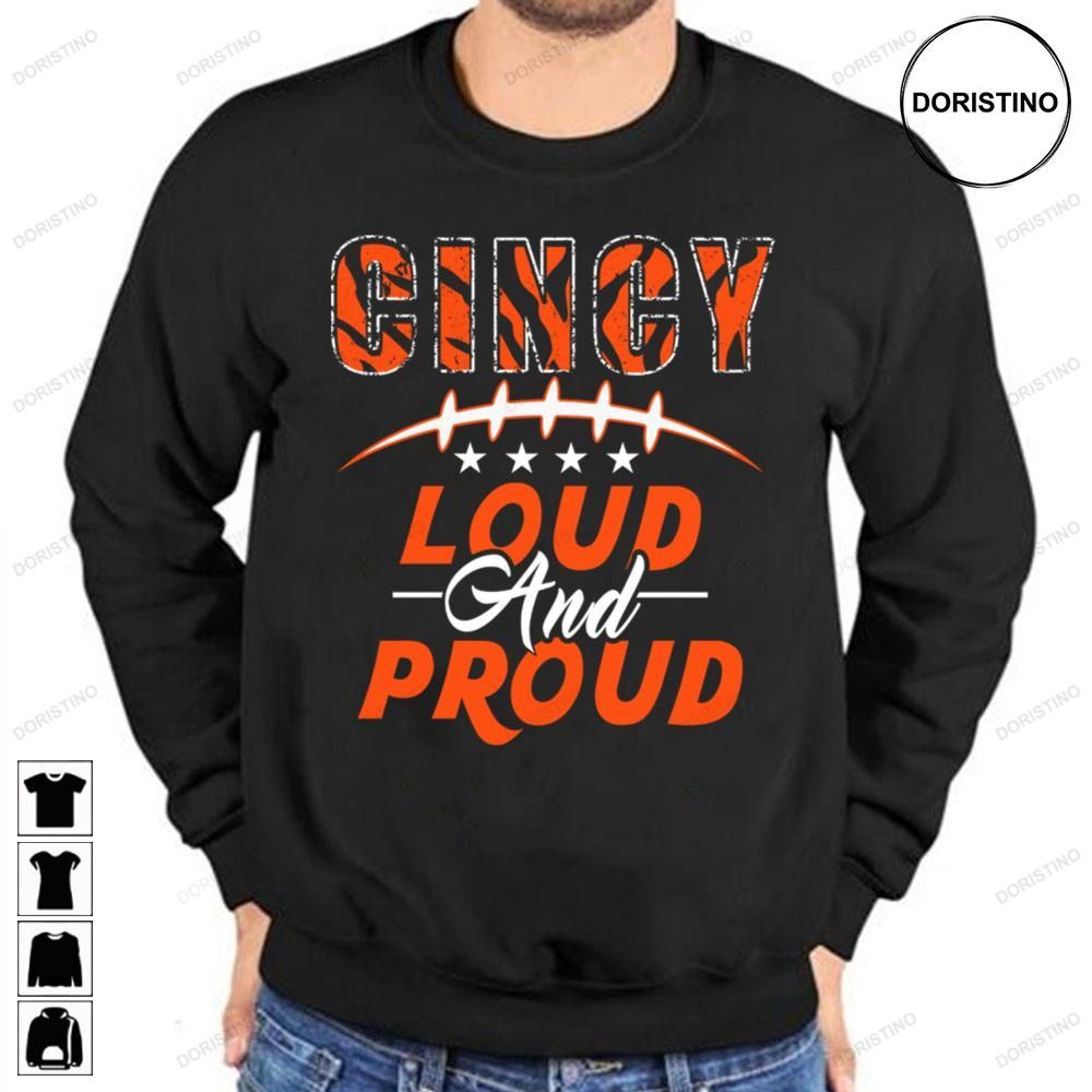Loud And Proud Fan Cincinnati Logo Vintage Football Awesome Shirts