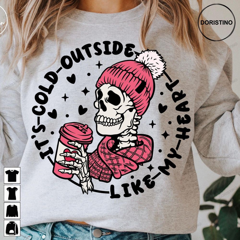 Cold Like My Heart Valentines Cutfile Coffee Heart Awesome Shirts