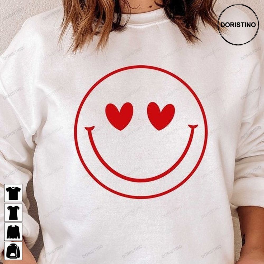 Heart Face Valentines Day Awesome Shirts