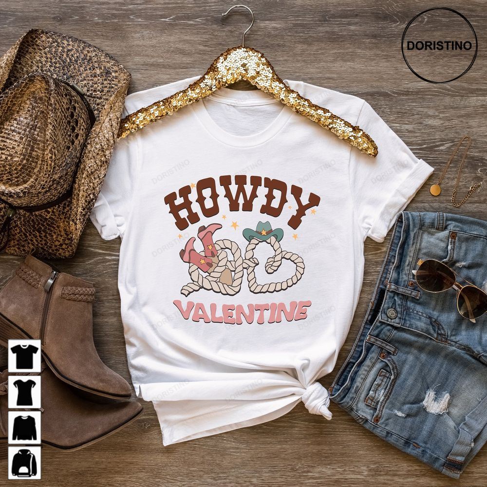 Howdy Valentine Western Valentines Day Country Trending Style