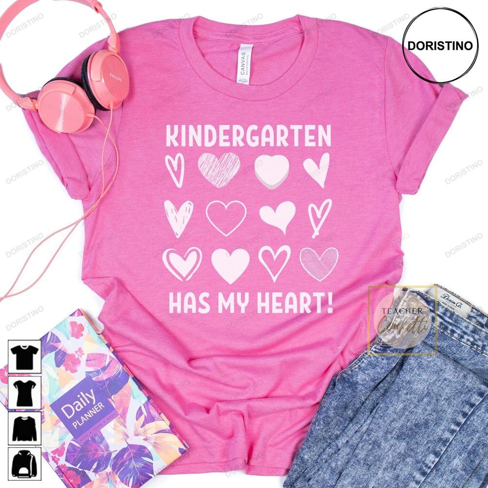 Kindergarten Valentine Teacher Valentines Day Awesome Shirts