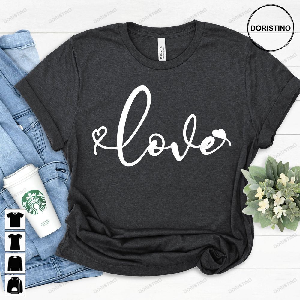 Love Cute Love With Hearts Boyfriend And Limited Edition T-shirts